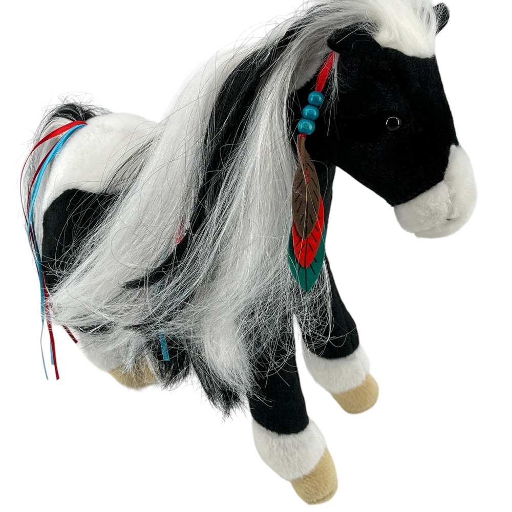 Douglas Warrior Princess Horse Black & White Pinto Plush (04/2022)
